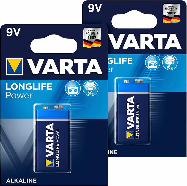 Image du produit Varta Pile Longlife Power, jeu de 2 pièces (2 pcs, 9V Block)