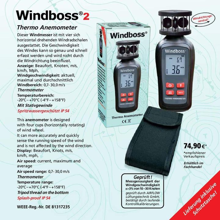 Produktbild Windboss Handwindmesser
