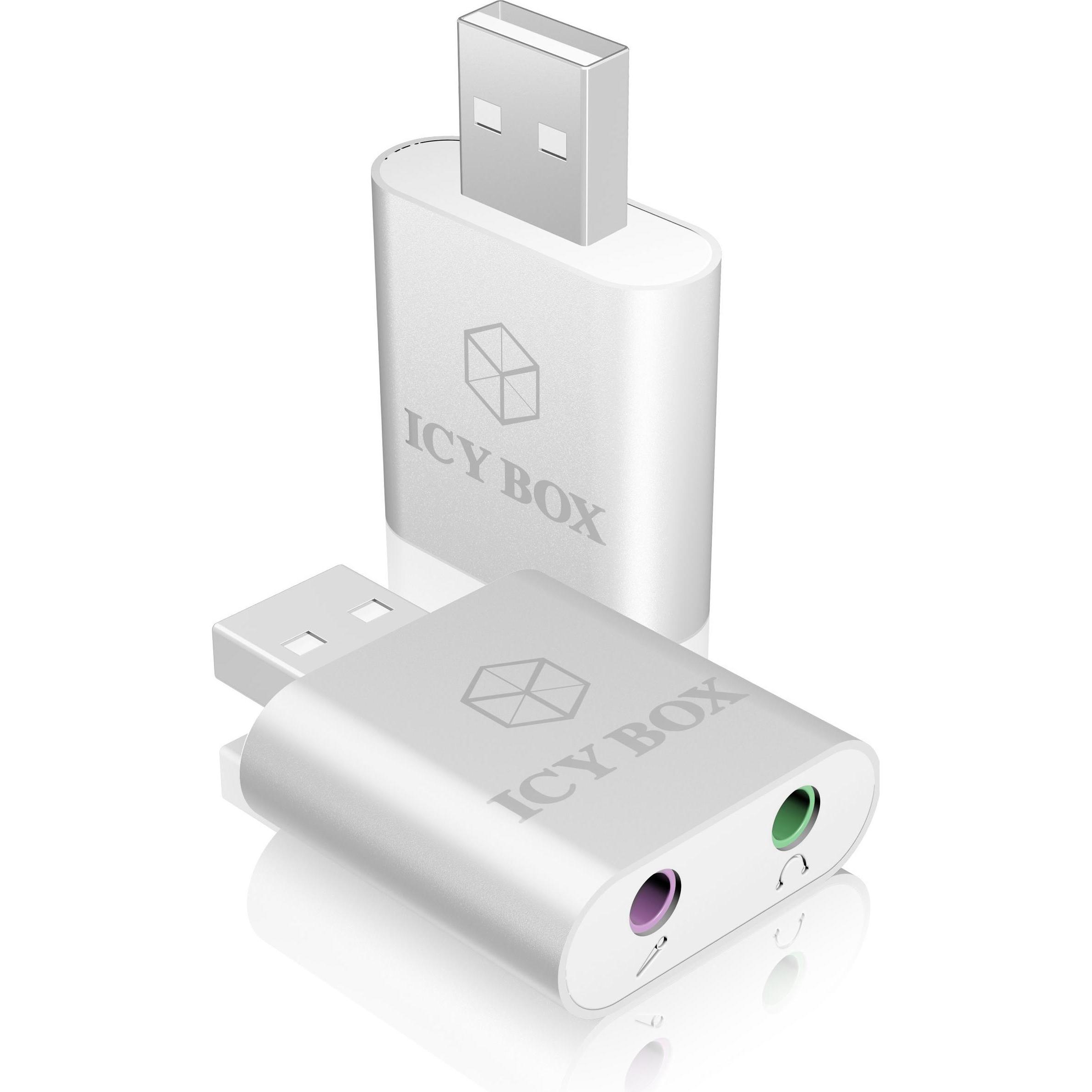 Thumbnail - Icy Box Ib-Ac527 (USB 2.0), Soundkarte, Weiss