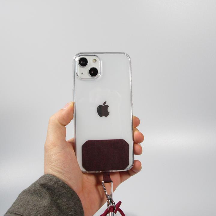 Actual product image PhoneLook Necklace universal adapter for smartphone cases mobile phone chain elegant Bordeaux