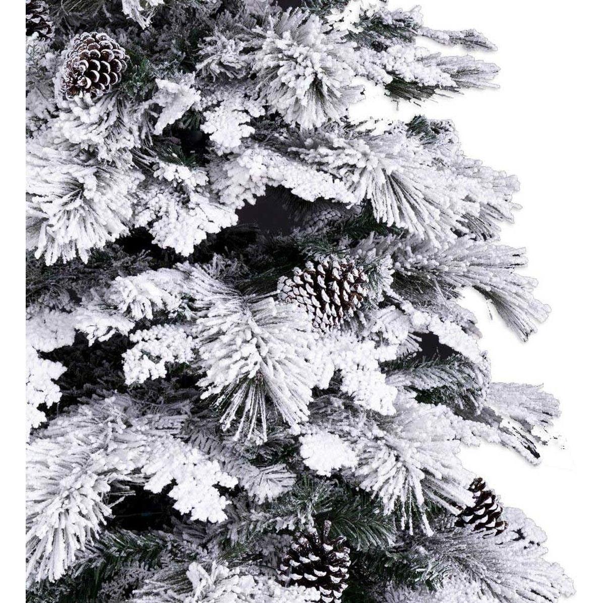Thumbnail - BigBuy, Weihnachtsbaum, Weihnachtsbaum Weiss grün PVC Metall Polyäthylen 150 cm (150 cm)