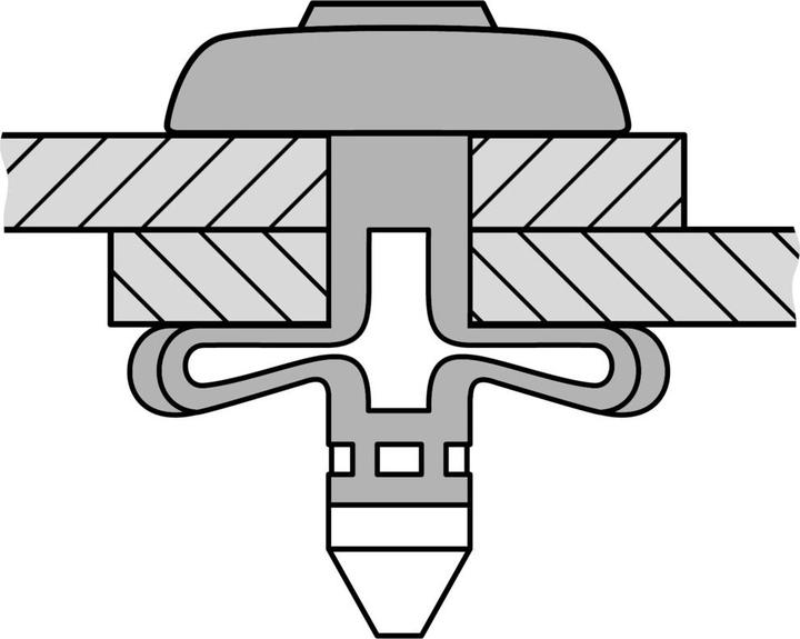 Productafbeelding Gesipa BULB-TITE blindklinknagel aluminium/aluminium grote kop 7,7 x 27,7 K 19 EPDM