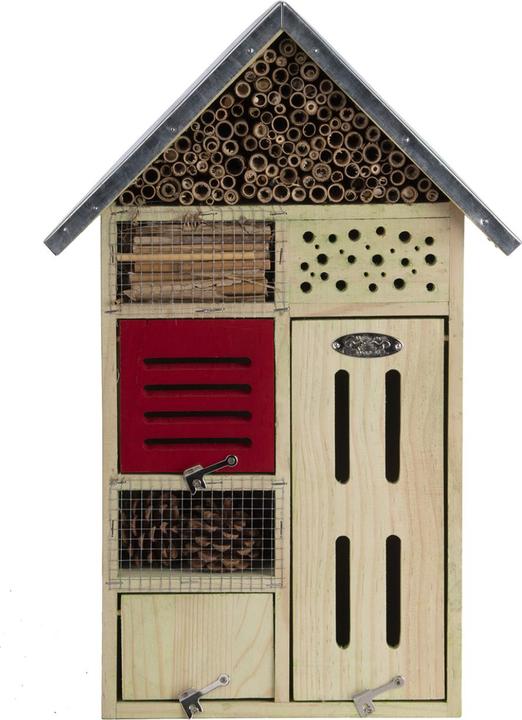 Produktbild Esschert Design Insektenhotel (24 x 12 x 49 cm) (Wildbienen, Florfliegen, Marienkäfer)