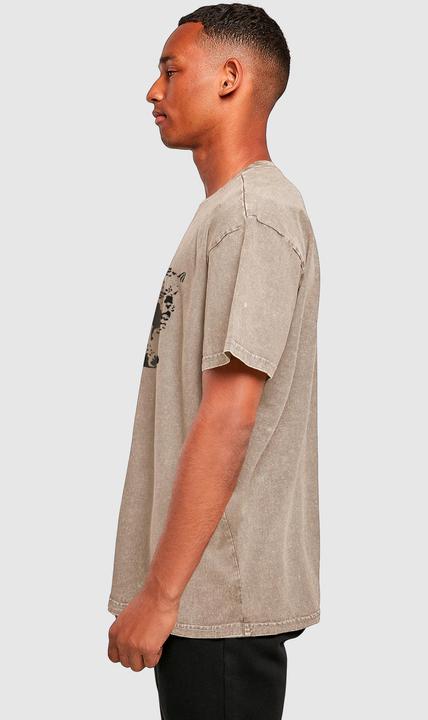 Produktbild Merchcode Brandalised - Barcode Leopard Acid Washed Oversize Tee - 189201 (4XL)