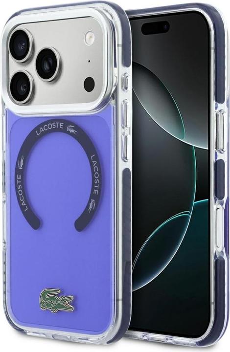 Produktbild Lacoste Shockproof Transparent Frosted MagSafe Case for iPhone 17 Pro Max marine (Apple iPhone 17 Pro Max)