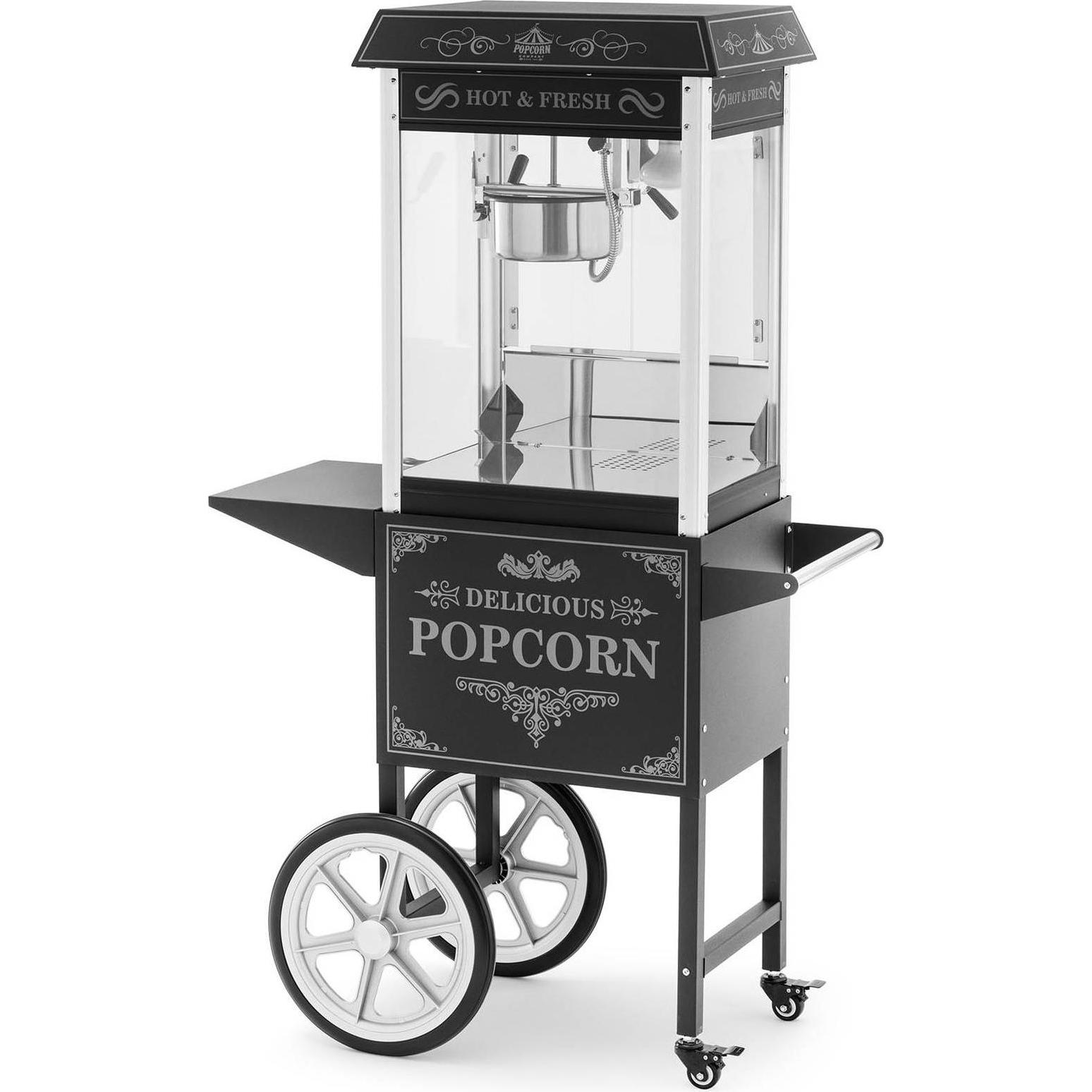 Thumbnail - Royal Catering Popcornmaschine mit Wagen Retro-Design, Fun Kitchen, Schwarz