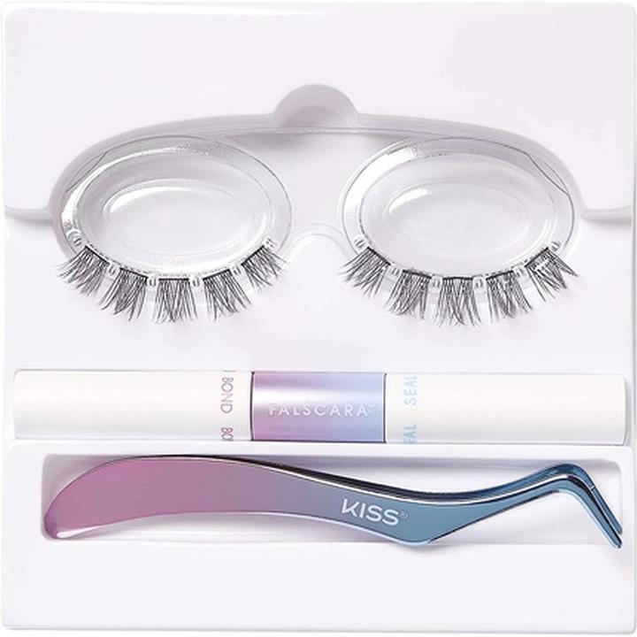 Produktbild KISS Falscara Eyelash Starter Kit Lengthening (Künstliche Wimpern, Wimpernkleber, Wimpern Applikator)