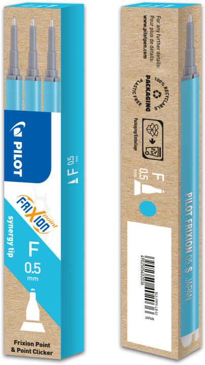 Produktbild Pilot FriXion Refill Point Set Set à 3 (Ersatzmine, Hellblau, 0.25 mm)