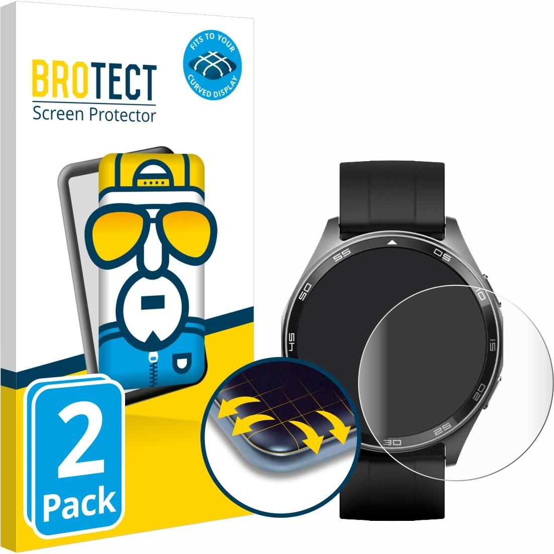 BROTECT Fullscreen Schutzfolie Displayschutz Folie Klar Transparent, Smartwatch Schutzfolie, Transparent