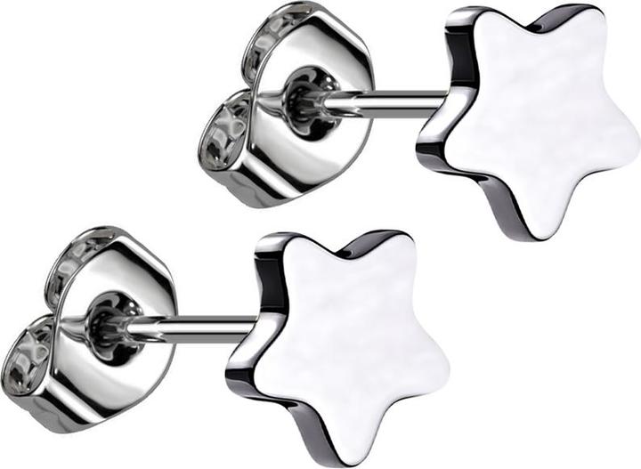 Immagine prodotto Star Piercing Orecchini a perno argento stella argento (senza ottone, Titanio G23, Acciaio chirurgico 316L)