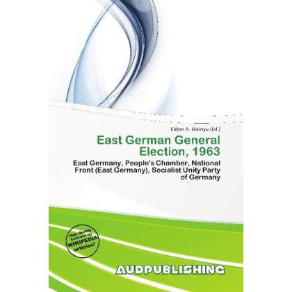 East German General Election, 1963, Fachbücher