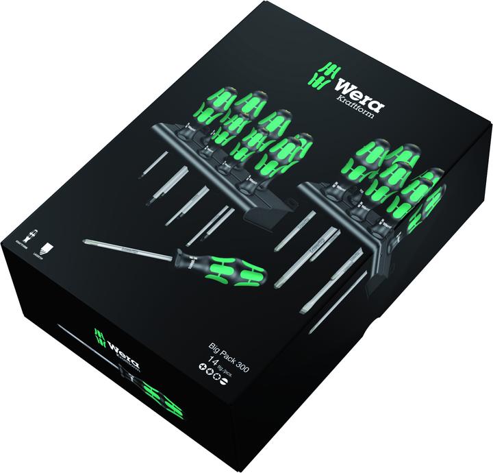 Actual product image Wera Kraftform Big Pack 300 (Torx (TX), Pozidriv cross recess (PZ), Phillipps cross recess (PH))