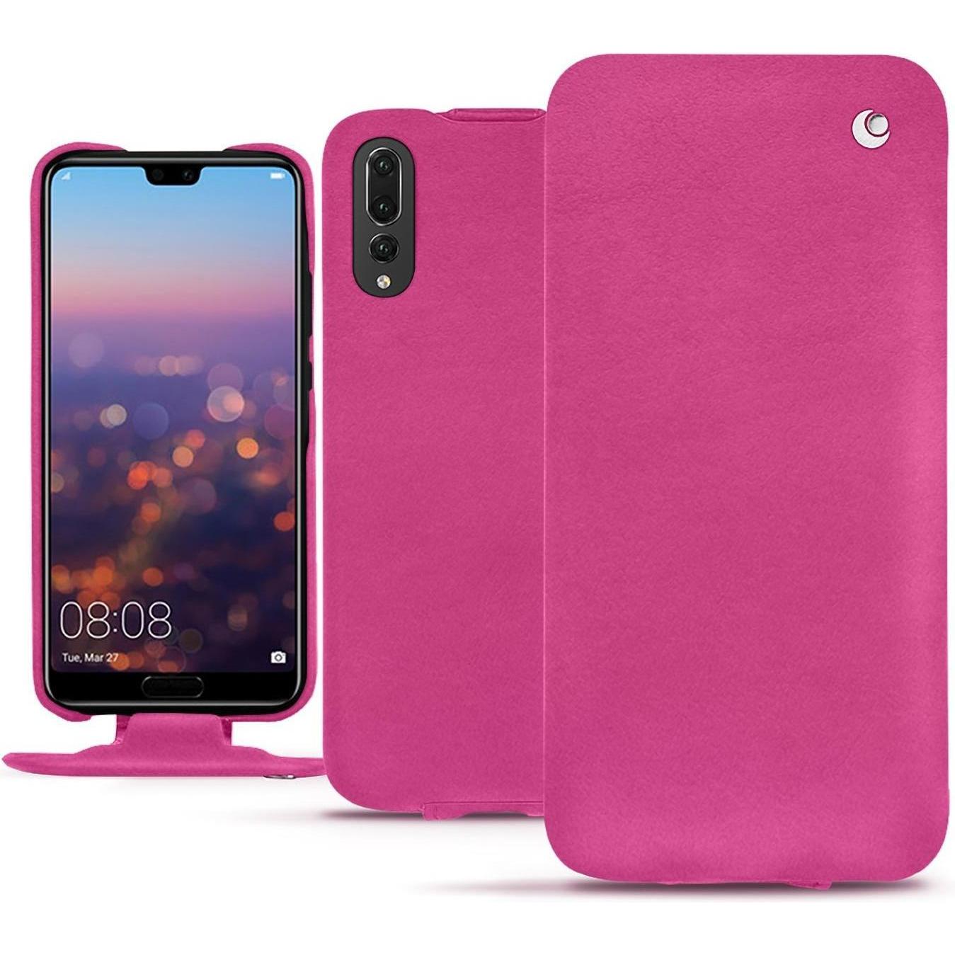 Noreve Lederschutzhülle vertikal (Huawei P20 Pro), Smartphone Hülle, Rosa