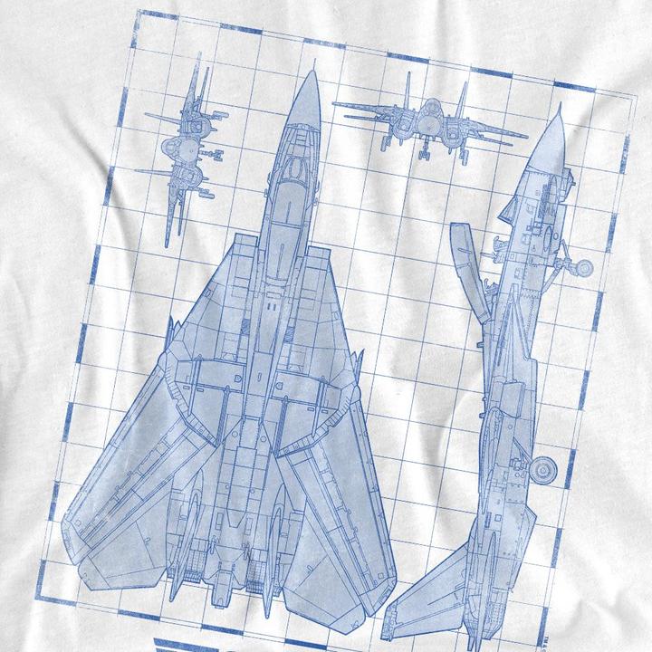 Actual product image Top Gun Mens Jet Diagram T-Shirt (XXL)