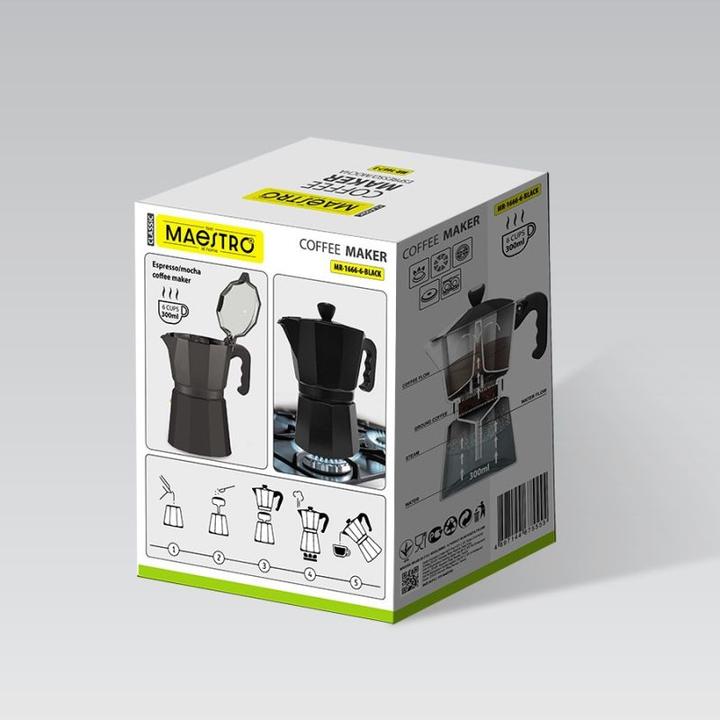 Produktbild Maestro 6-Tassen-Kaffeemaschine MR-1666-6-BLACK schwarz (6 Tassen)