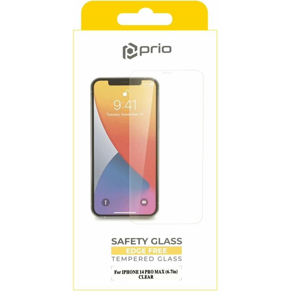 prio Displayschutzfolie aus gehärtetem Glas für iPhone 14 Pro Max (6,7 Zoll) klar (1 Stück, Apple iPhone 14 Pro Max), Sm...