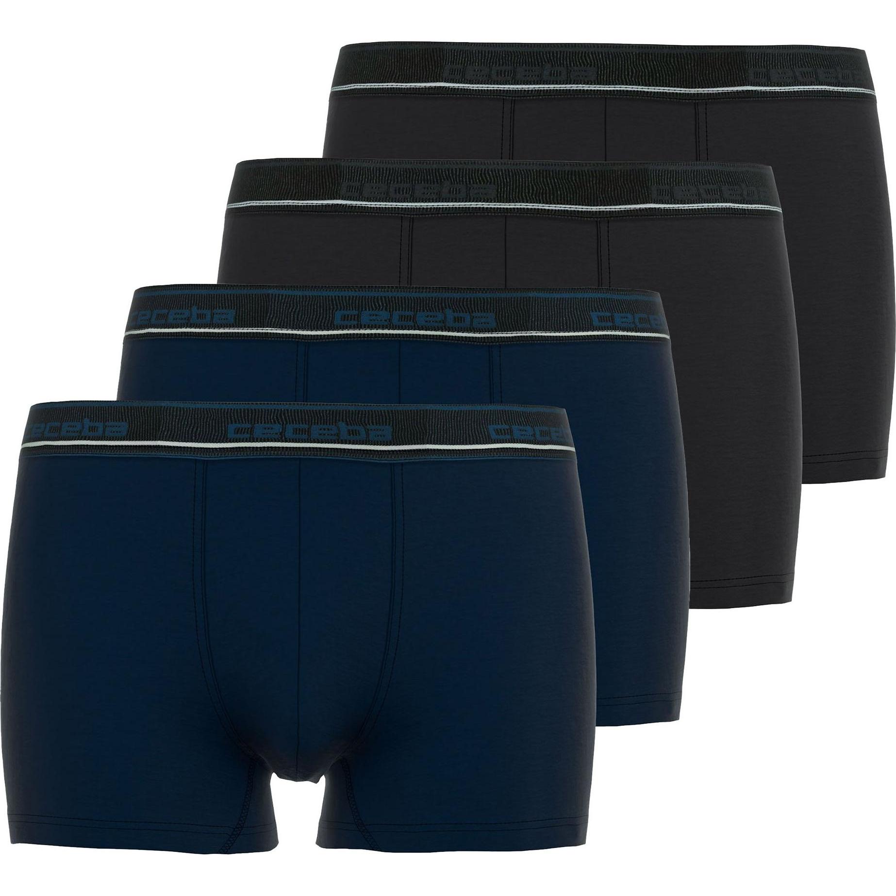 Ceceba, Herren, Unterhosen, Boxershort Casual Figurbetont, Schwarz, (XL, 4er Pack)