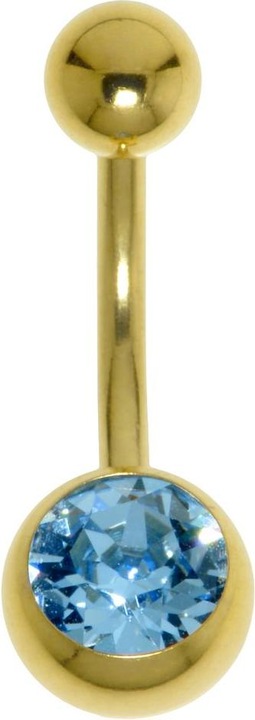 Produktbild Bijouteria Bauchpiercing (Chirurgenstahl 316L, Premium Kristall, PVD Beschichtung (goldfarben))