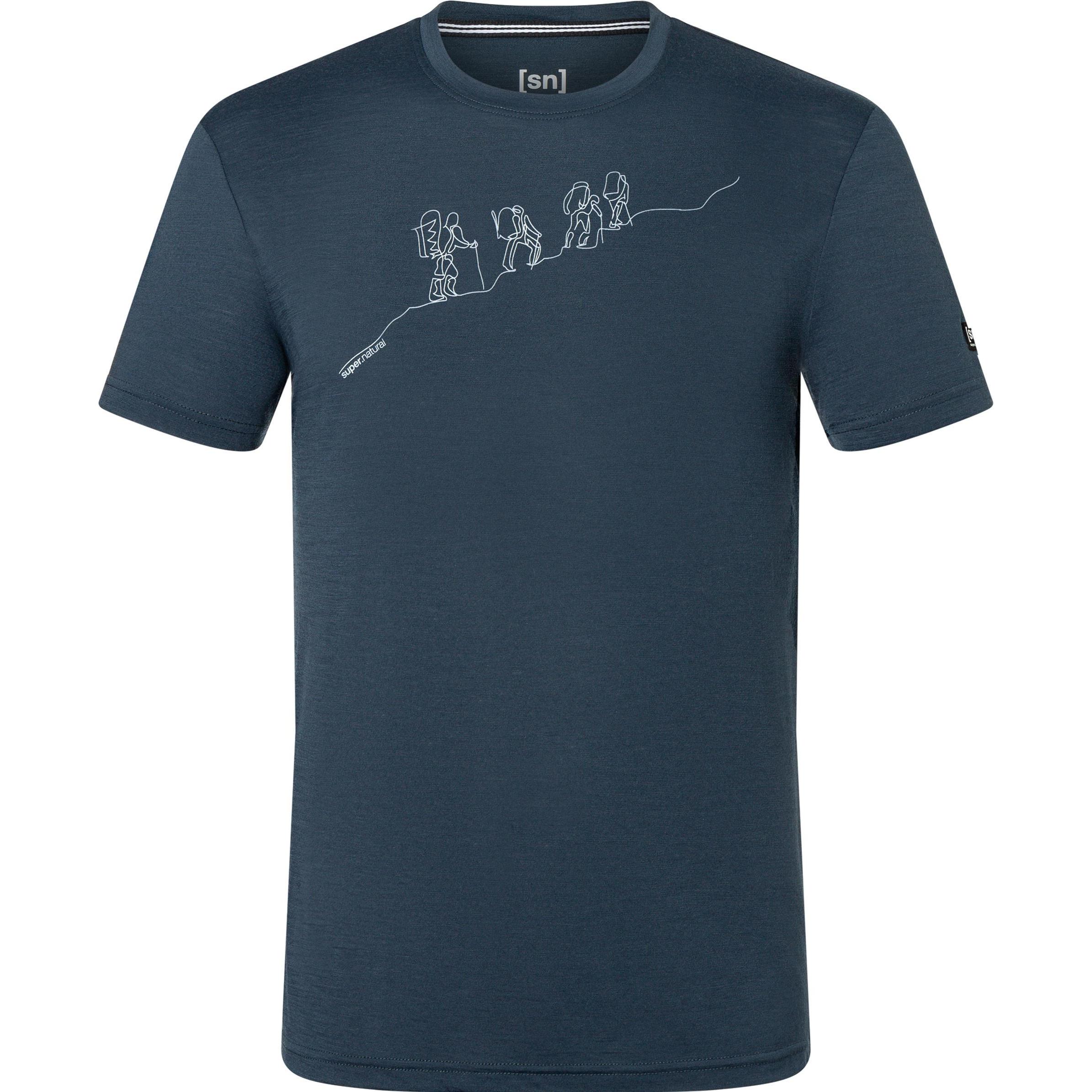 Super Natural, Herren, Sportshirt, Hiking Tee (S), Blau, S