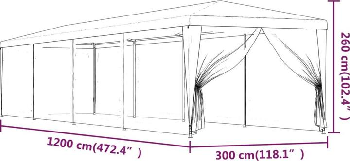 Image du produit vidaXL Desirae (300 cm, 300 cm)