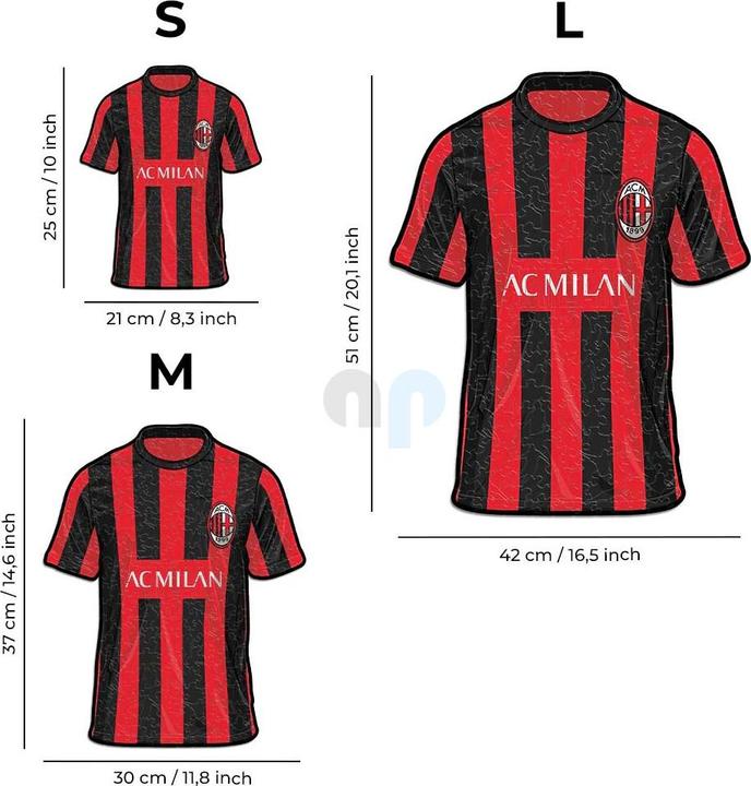 Actual product image Iconic AC Milan - Jersey - Wooden Puzzle Size M (270 pieces) (270 pieces)