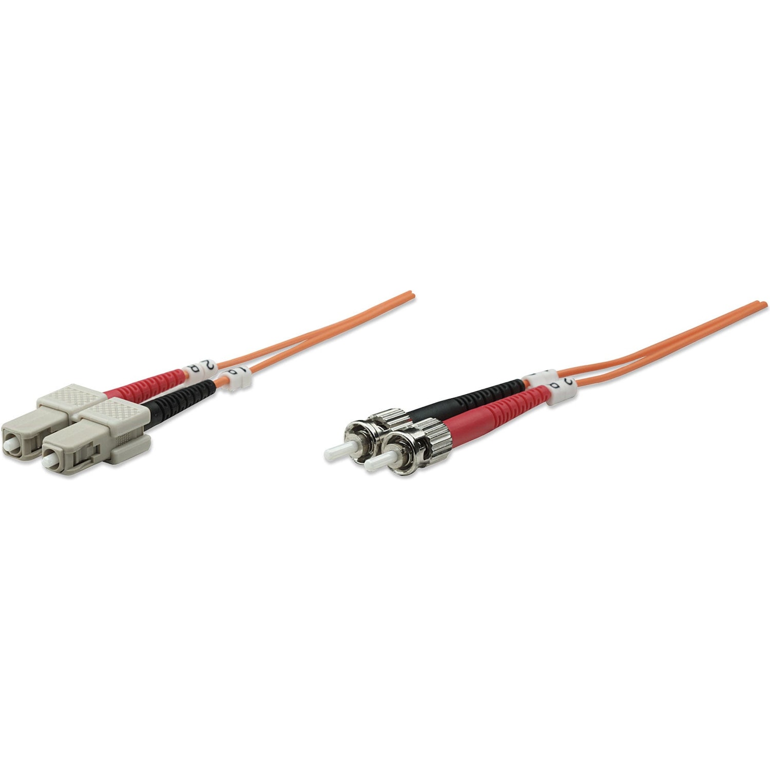 Intellinet LWL Anschlusskabel ST/SC Multimode OM1 (CAT6, 2 m), Netzwerkkabel