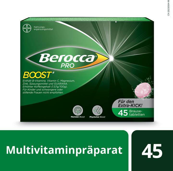 Immagine prodotto Berocca Pro Boost (45 Pezzo/i, Compressa effervescente, 293 g)