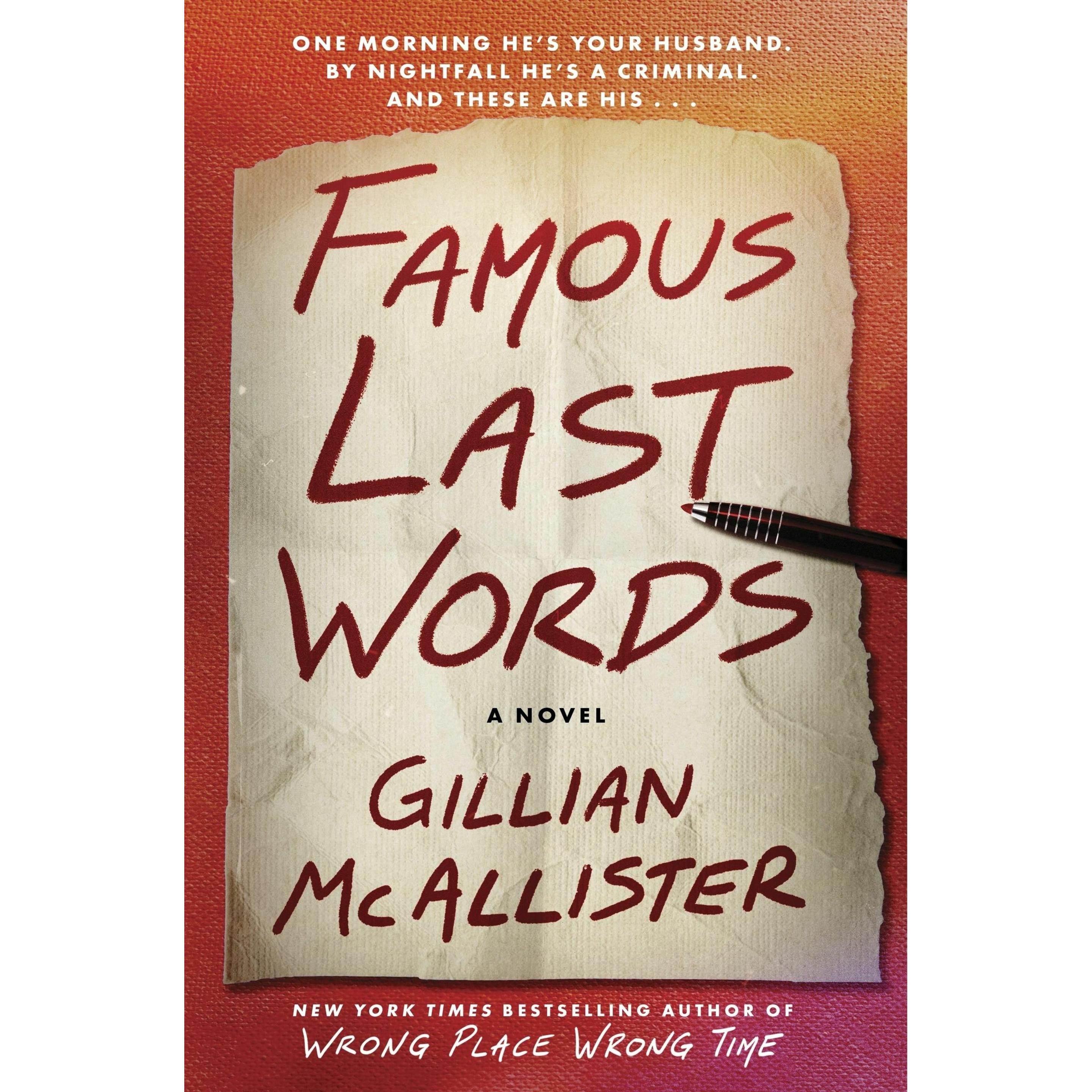 Famous Last Words, Belletristik von Gillian McAllister