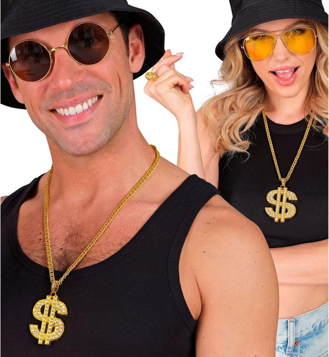 Produktbild Widmann STRASS DOLLAR KETTE 65 cm