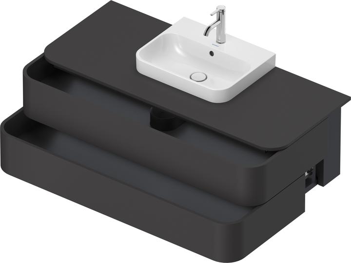 Actual product image Duravit Happy D.2 Plus Vanity unit for wall-mounted console, 1300x550 mm, 2 drawers, for top-mounted