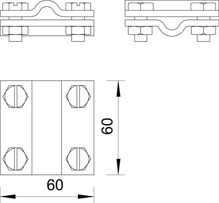 Actual product image OBO Bettermann OBO 253 8-10mm cross connector (Housing)
