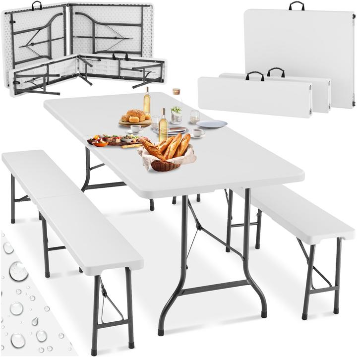 Actual product image tectake Dining table and bench set