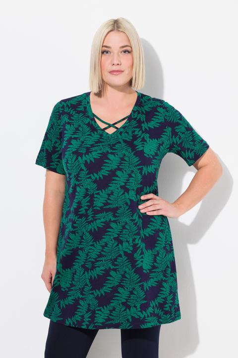 Actual product image Ulla Popken Strappy Short Sleeve Knit Tunic (58)