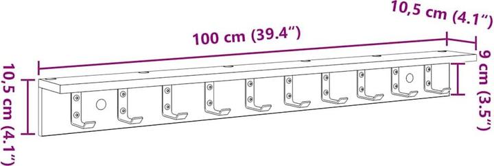 Actual product image vidaXL Wandgarderobe