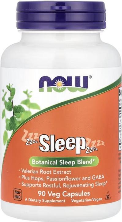 Actual product image Now Foods Sleep Supplement with Valerian Root Extract Hops and Passionflower