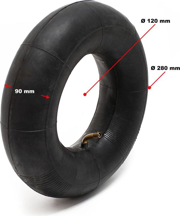 Actual product image Wiltec 2x Inner tube lawn mower tyre 11x4.00/4.10/3.50-5 curved valve garden tractor (Lawn mower, Lawn tractor, Garden machinery spare parts)