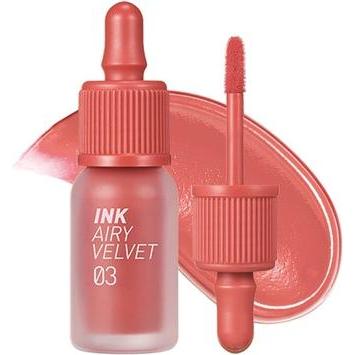 Triton, Lippenstift + Lipgloss, Peripera Ink Airy Velvet Lip Tint Liquid Lip 0.14 fl oz 003 Cartoon Coral (003 Cartoon C...