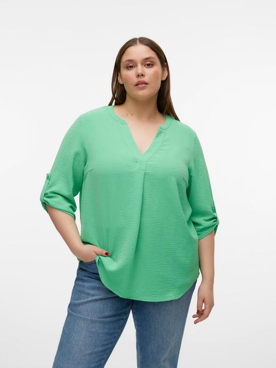 Produktbild Vero Moda Normal geschnitten V-Ausschnitt Curve Umgeschlagene Ärmelbündchen Top Top (52)