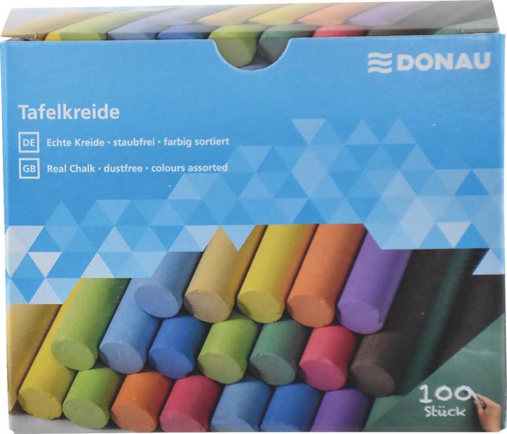 Produktbild Donau Tafelkreide bunt 100 Stück (Mehrfarbig, 100 x)