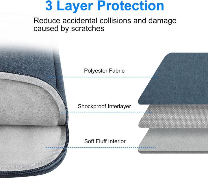 Produktbild König Design Universal Notebook Tablet Tasche 11 - 16,7 Zoll Tasche Hülle Laptop Case Cover (16.70", Apple, Dell, HP, Lenovo)