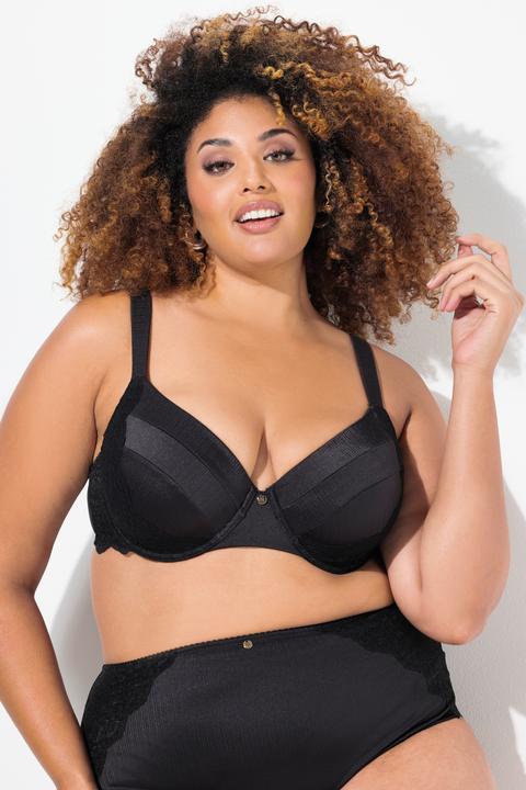 Produktbild Ulla Popken Bügel-BH, Softschalen, Satin, Spitze, Cup B - F (95 E)