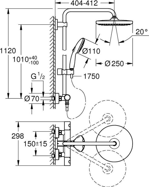 Nährwerte und Zutaten Grohe Tempesta System 250