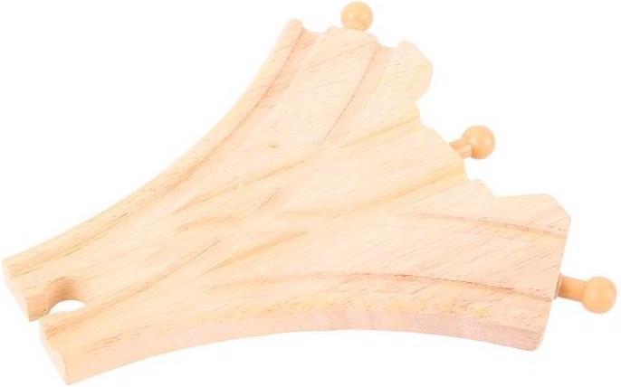 Actual product image Bigjigs Wooden rails 3-way split