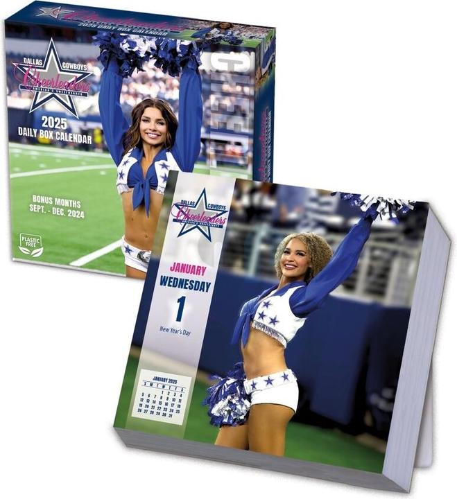 Image du produit NFL - Dallas Cowboys Cheerleaders -Calendrier de bureau 2025 (Allemand, Français, Italien, Espagnol, Anglais)