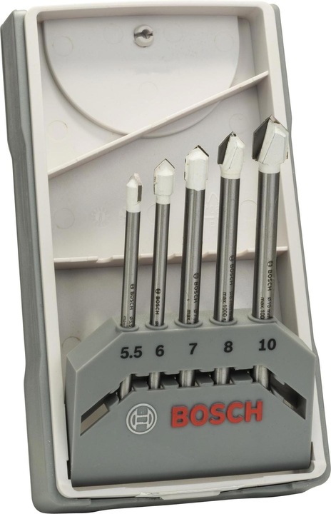 Immagine prodotto Bosch Professional Zubehör Set di punte per piastrelle CYL-9, 5 pezzi (5,5 mm, 6 mm, 7 mm, 8 mm, 10 mm)