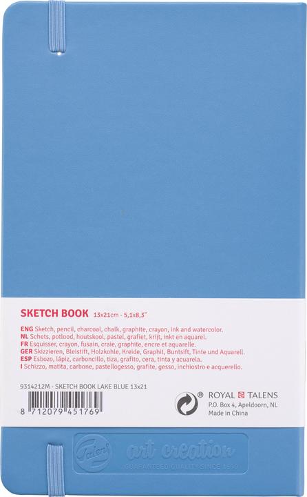 Produktbild Talens Malbuch 13 x 21 cm Seeblau (A5, Blanko, Harter Einband)