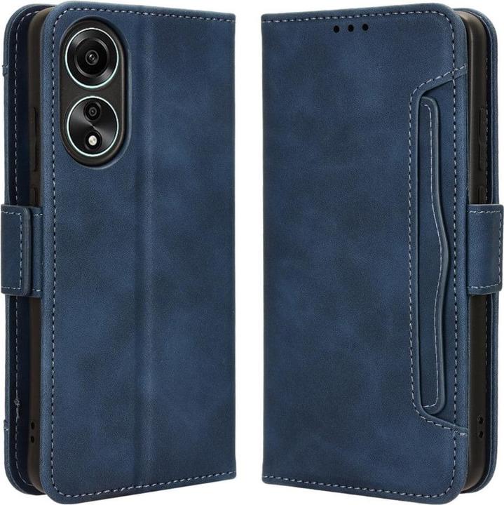 Image du produit Cover-Discount OPPO A78 4G - Etui avec de nombreuses poches pour cartes bleu foncé (Oppo A78)
