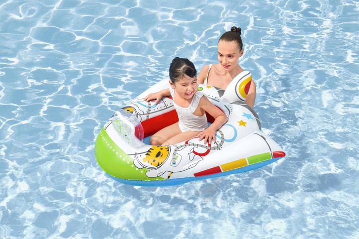 Actual product image Bestway Funspeakers Space Ship Inflatable Baby Boat Float