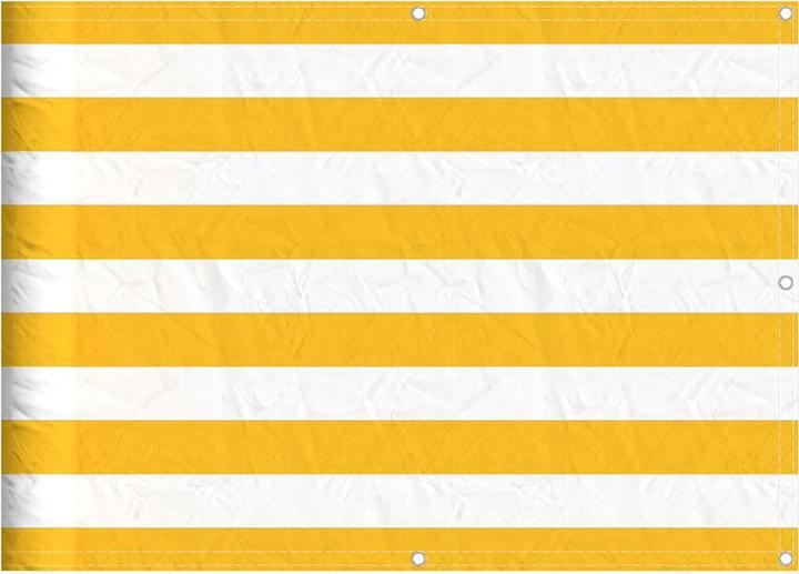 Immagine prodotto vidaXL Schermo privacy per balcone a righe bianche e gialle (700 cm)