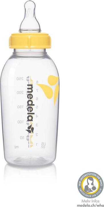 Image du produit Medela Biberon pour lait maternel 250 ml avec tétine M (débit moyen / 4 à 6 mois) (250 ml)